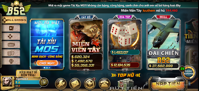 Trải nghiệm đa dạng game B52CLUB hấp dẫn